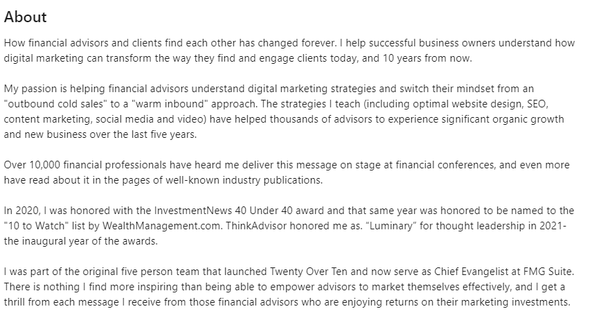sam russell linkedin summary