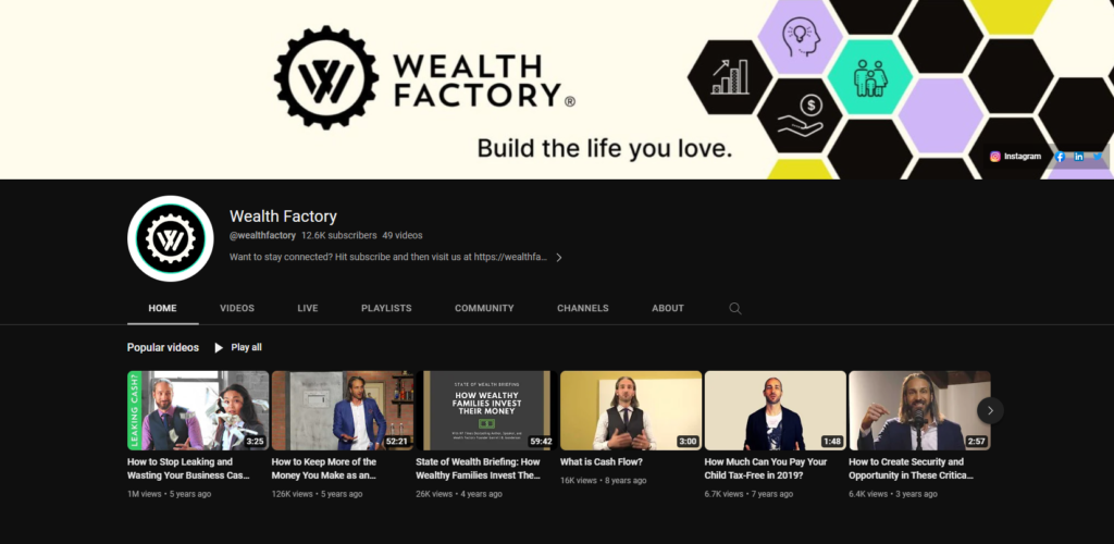 wealth factory youtube