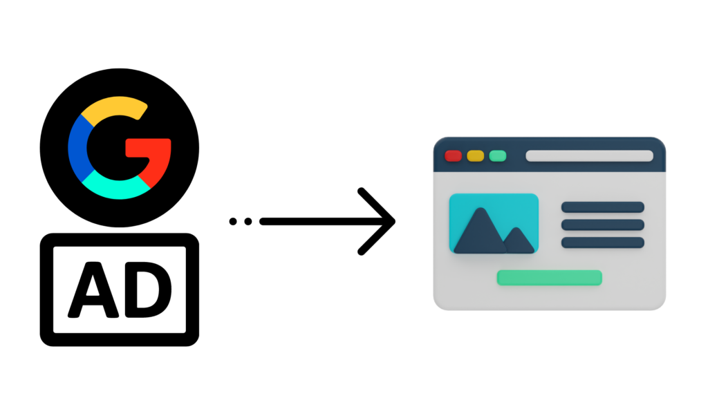 google ads to landing page