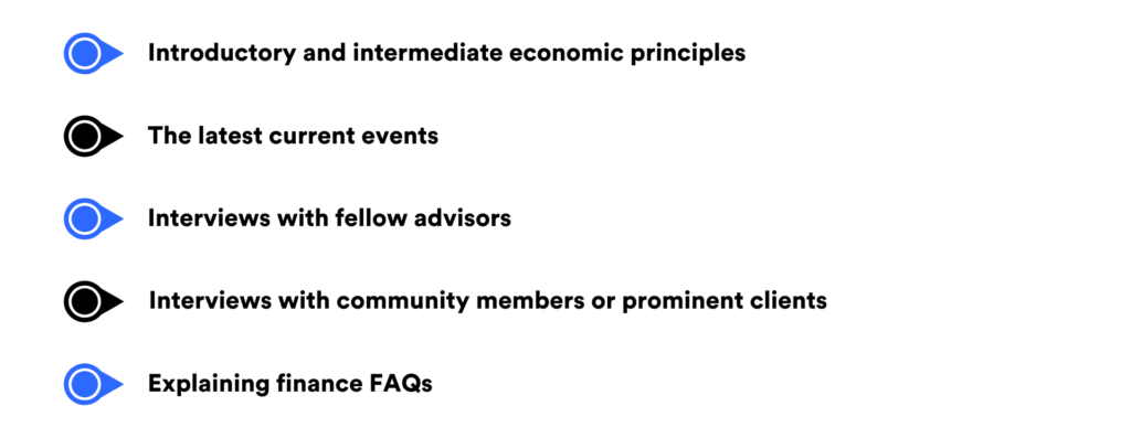 bullet list of examples