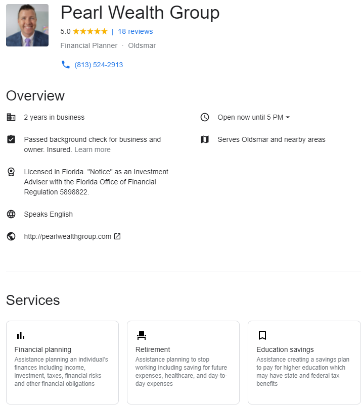 Google My Business Example