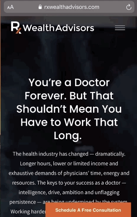 Mobile Friendly Site Design Example