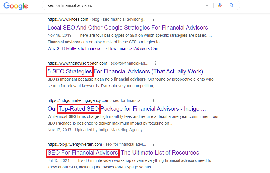 Google Keyword Research for Financial Advisors