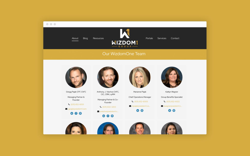 Wizdom1's team member page where you can view who's on their team