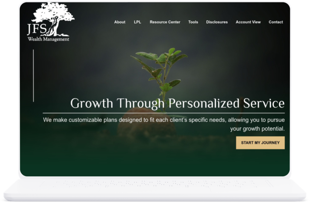 JFS Wealth Management Financial Advisor Website