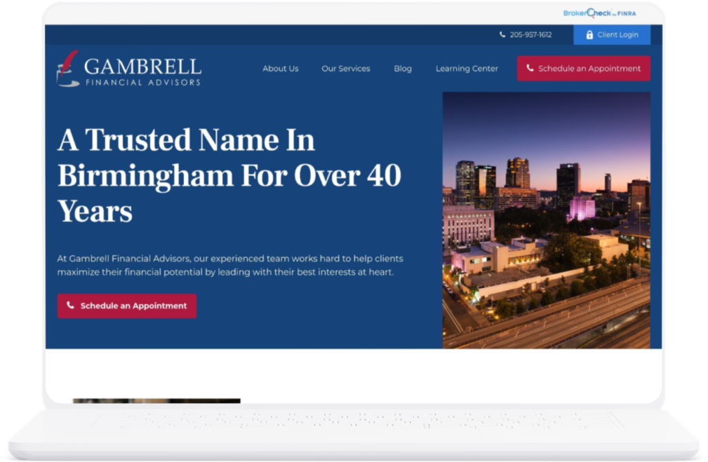 Gambrell Financial Advisors Website