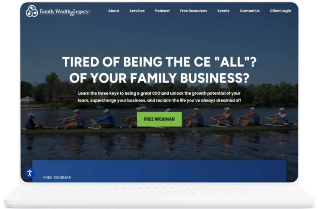 Family Wealth & Legacy Financial Advisor Website