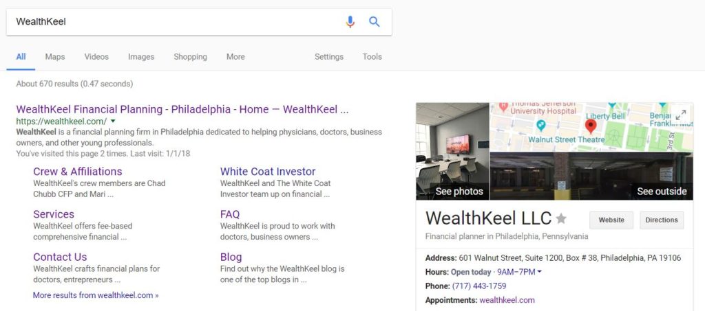 Drucker wealth google business profile