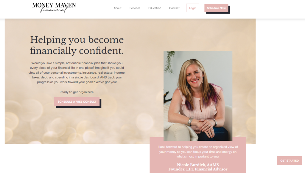 Money Maven Financial Homepage
