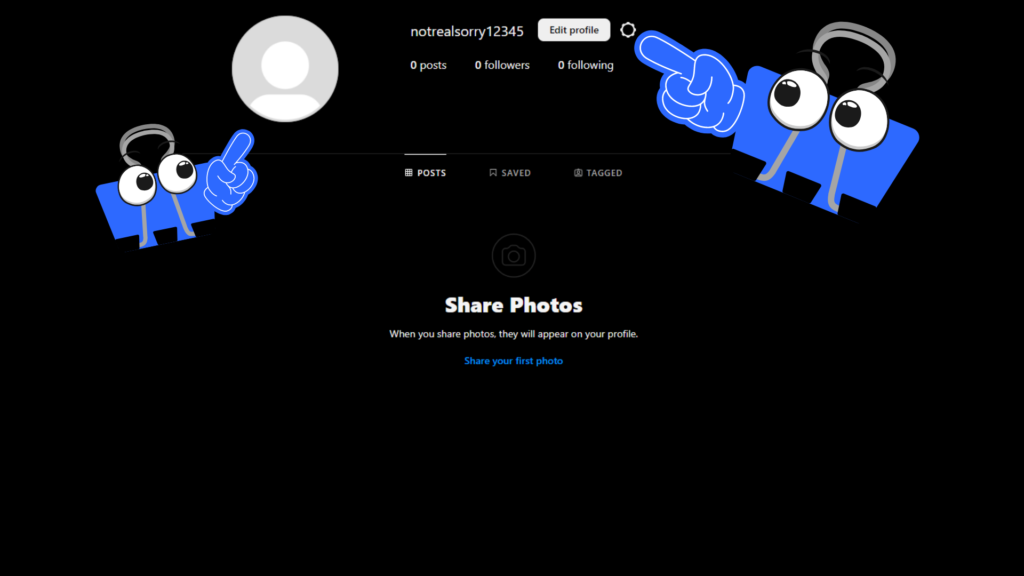 Instagram profile main page